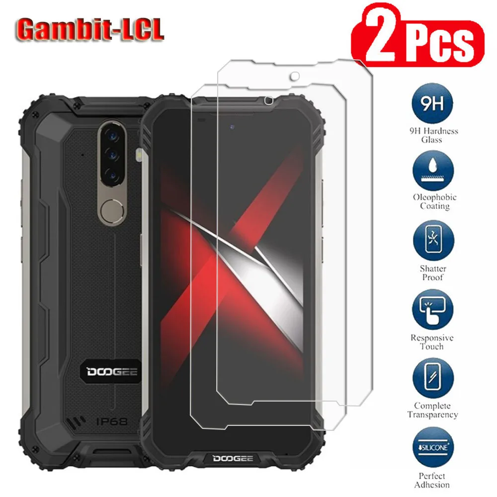 2pcs 9h hd protective tempered glass for doogee s58 pro 5 71 doogees58pro s58pro phone screen protector protection cover film free global shipping