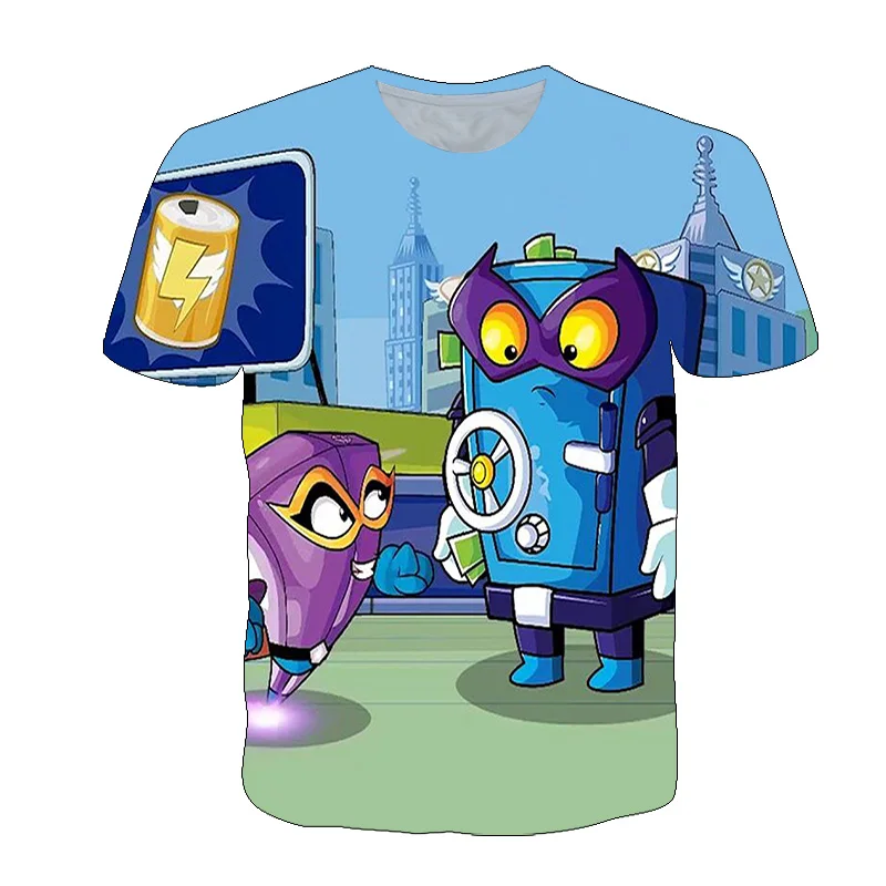

Super Zings T-Shirt Game Shirt 4-14 Year Boys Clothes Harajuku Anime Kids Tee Summer Short Sleeve Baby Tops Children T-Shirt
