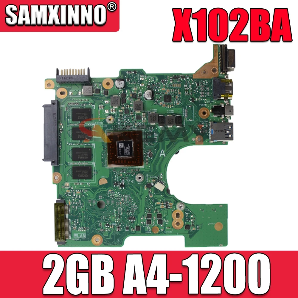 

Akemy X102BA 2GB A4-1200 mainboard REV2.0 For Asus X102B X102BA Laptop motherboard 60NB0360-MB2040-201 DDR3 100% Tested Working