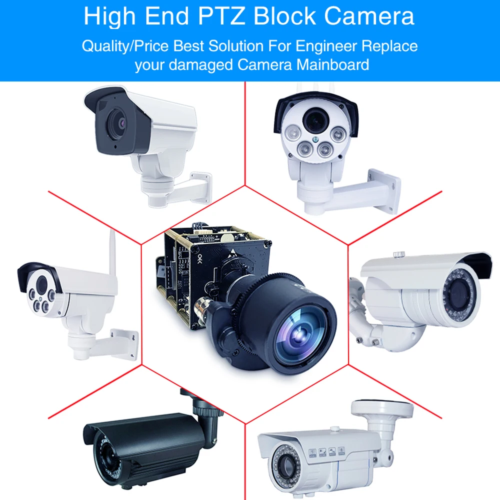 Модуль IP камеры Starlight 4K 8 Мп UHD PTZ сетевой видеонаблюдения 3 кратное увеличение 6 11