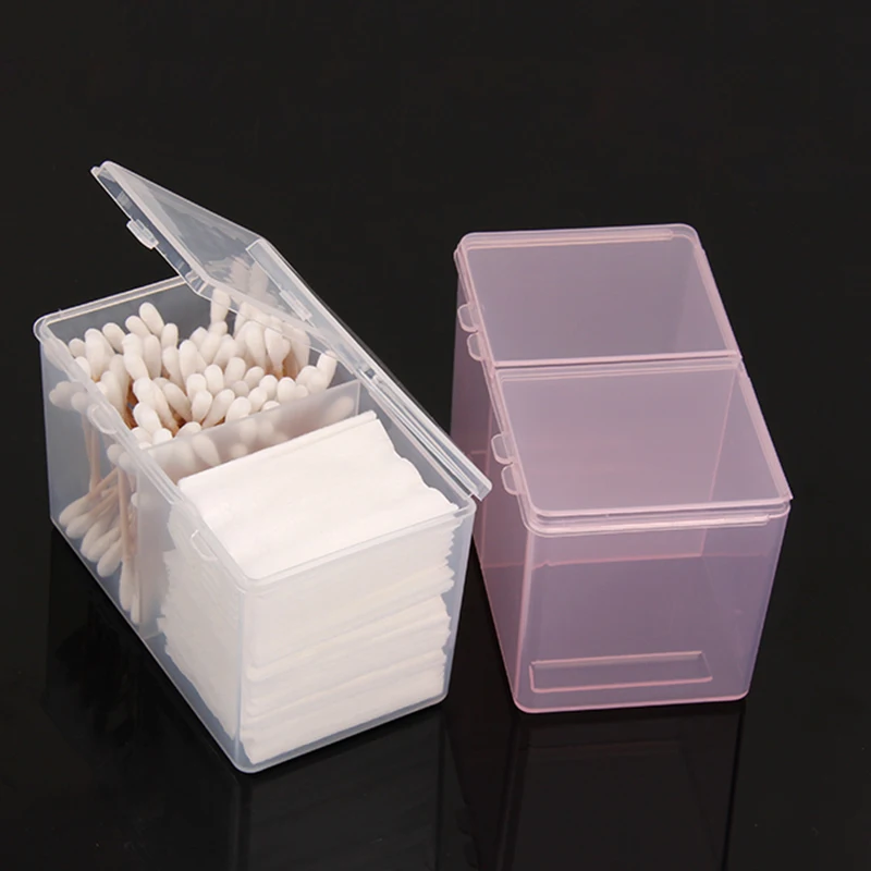 Путешествия двойной сетки Pad тампон контейнер пластичный прозрачный блеск