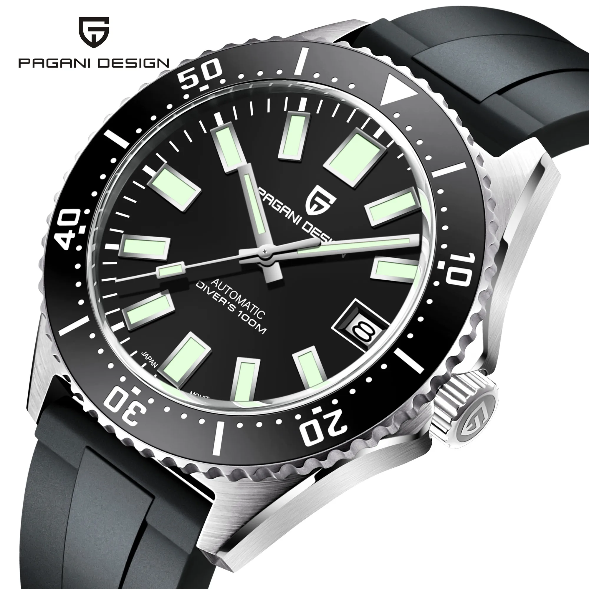 

2021 PAGANI DESIGN Top Brand Business Mechanical Wristwatch Sapphire 100M Waterproof Watch for Men Luxury Automatic Watches