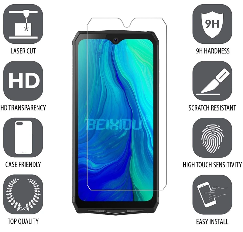2 шт Полное закаленное стекло для BLACKVIEW BV9100 защита экрана 2.5D 9h защитная пленка |