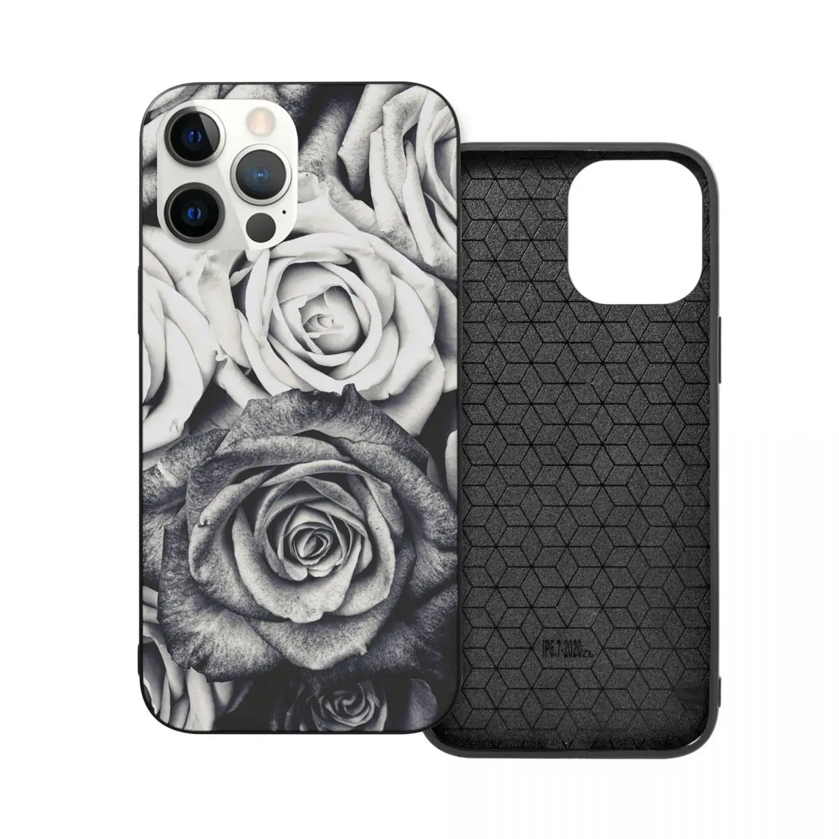 

Roses PC Glass TPU Phone Case for iPhone 13 12 11 Xs Xr X Pro Max Mini 7 8 Se2 Plus 6 6S