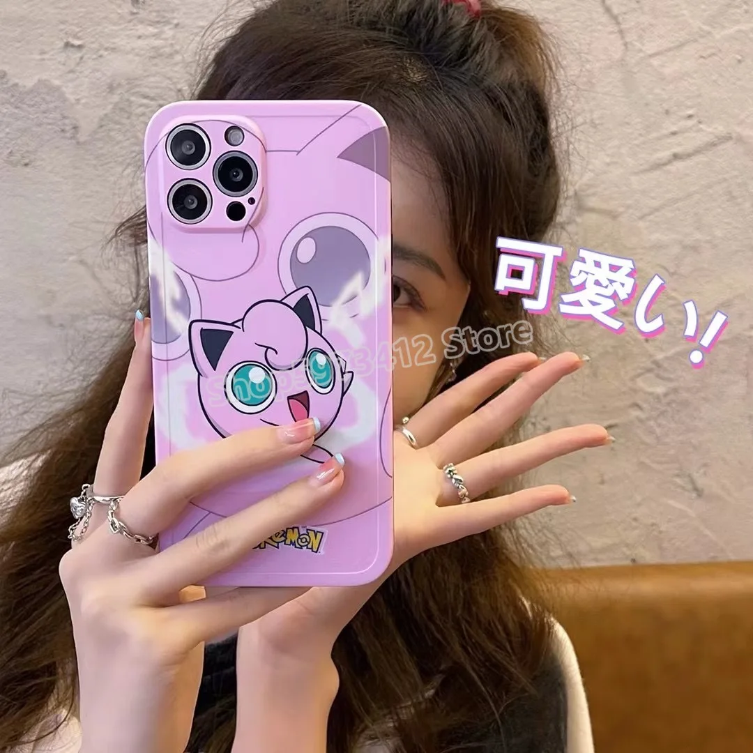 Cartoon Anime Pokemon Mobile Phone Case for Ipone 13pro 12promax Apple 7 8plus Soft XR 11 Pikachu Gengar phone accessories | Дом и сад