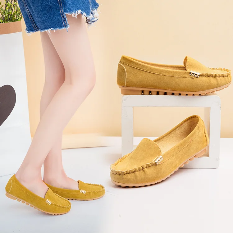 

Flats Jeans Shoes Plus Size Women Casual Flat Shoes Spring Autumn Flat Loafer Women Shoes Slips Soft Round Toe Denim