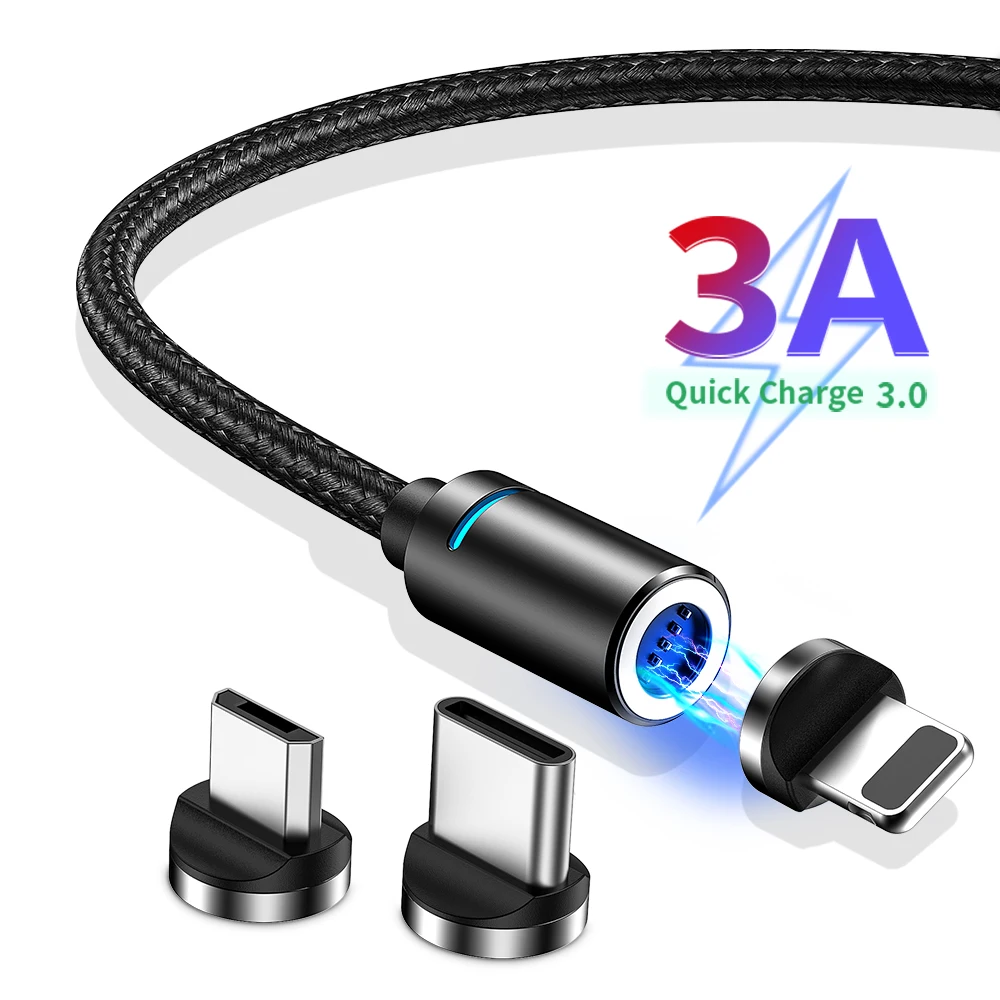 Магнитный кабель Udyr Micro USB Type C зарядный для Samsung iPhone 7 6 зарядное устройство быстрый шнур провода
