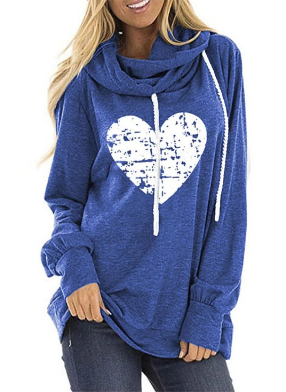 

2021 Fashion Ladies New Autumn/Winter Ladies Fleece Sweater Hot Sale Hand-Printed Love Sweater Thick De Velvet Top