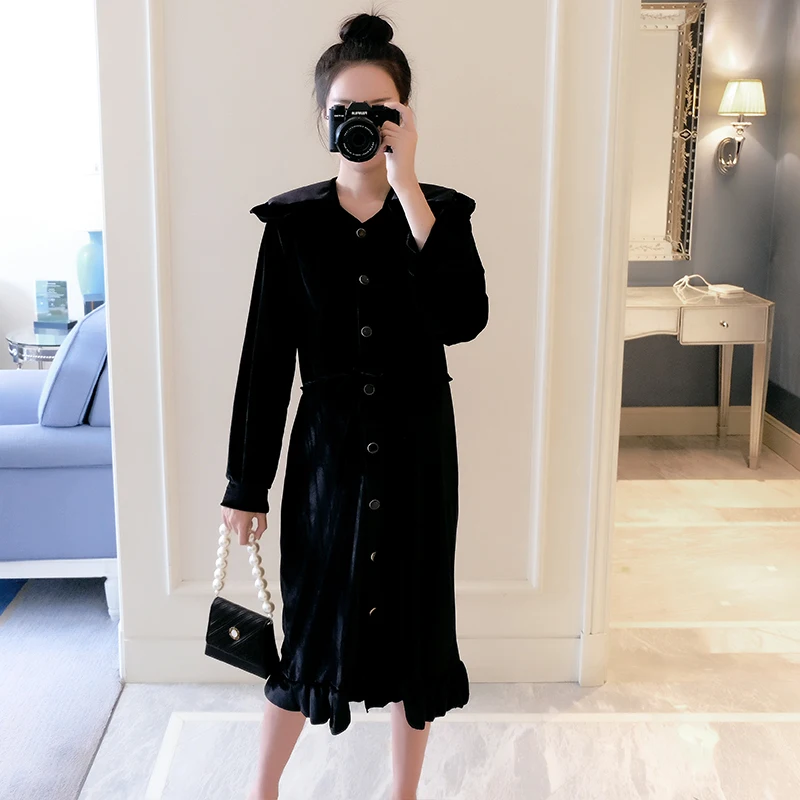 2020 весеннее платье для беременных новое модное свободное плиссированное