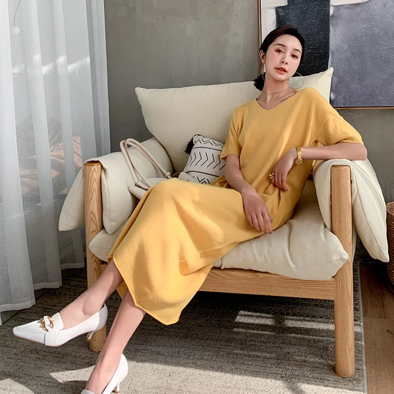 2020 новая весенняя женская обувь длиной до пола 100% кашемировый свитер