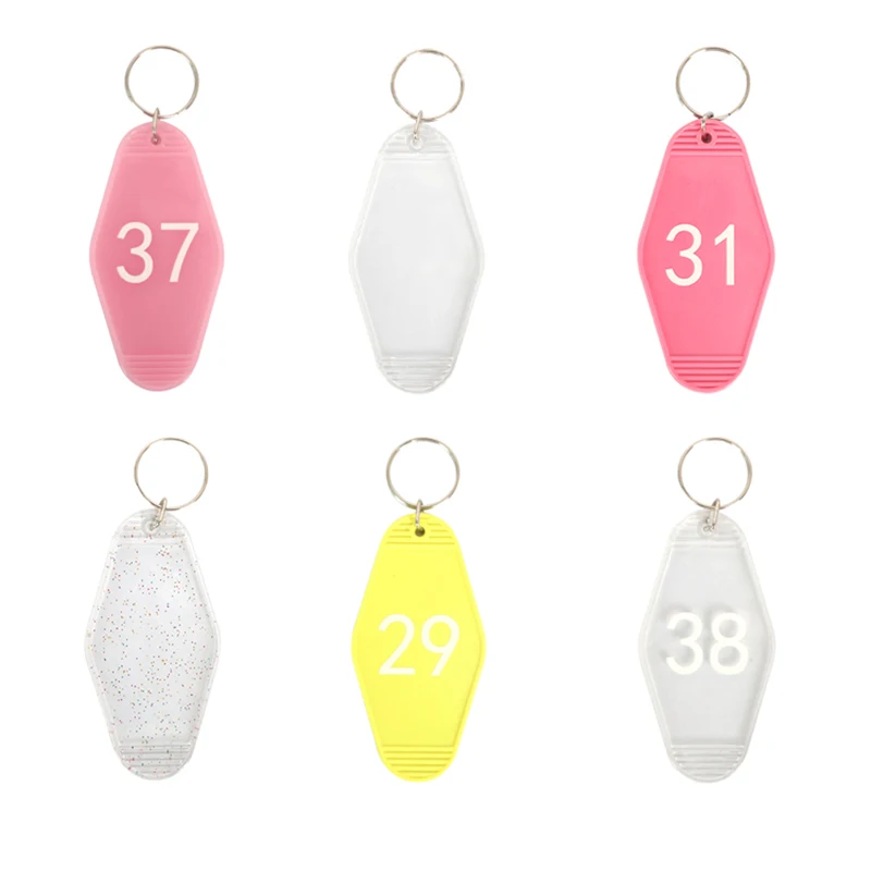 

Wholesale Hotel ABS Keychain Motel Key Tag ,Custom Logo Printing Cafe Keyring