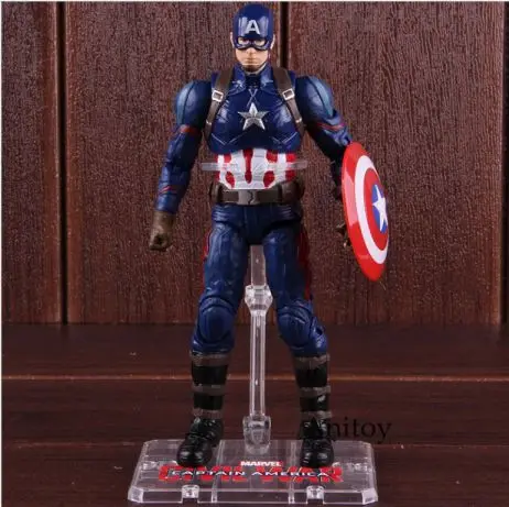 in bag Фигурки Marvel, Капитан Америка 3, игрушки из серии «Civil War», Капитан Америка, ПВХ, Коллекционная модель, игрушки для мальчиков - Цвет: in bag