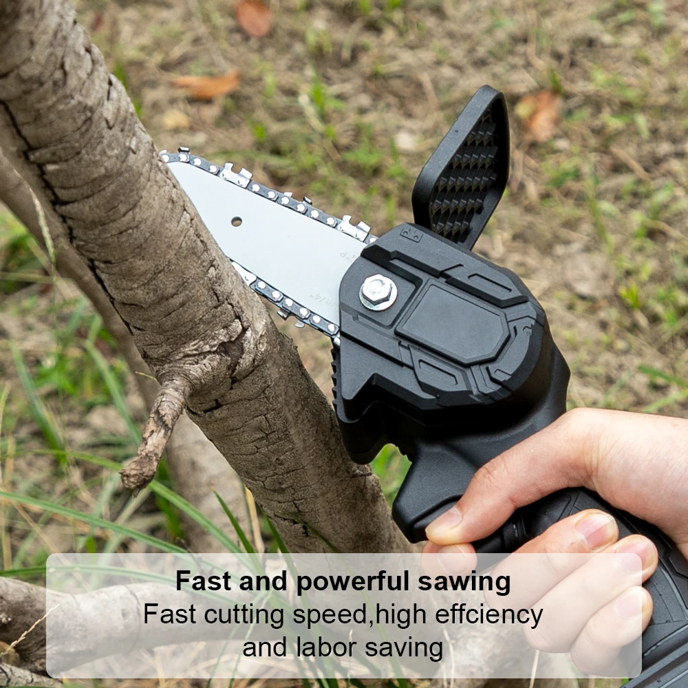 

24V Electric Mini Chain Saws Pruning ChainSaw Cordless Garden Tree Logging Trimming Saw For Wood Cutting With Lithium Battery