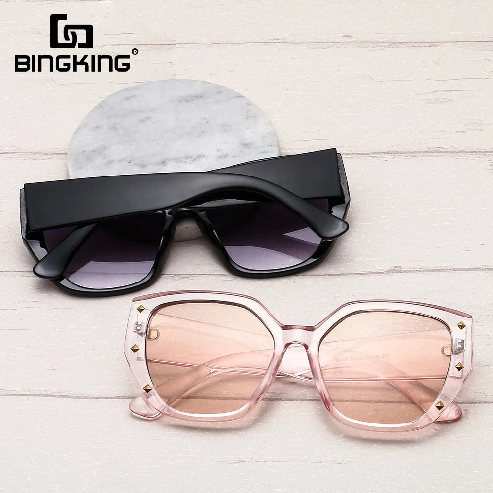 BINGKING 2020 негабаритные Солнцезащитные очки женские брендовые дизайнерские ретро