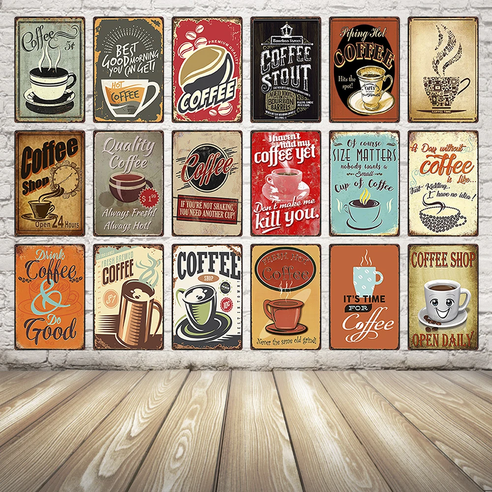 [Kelly66] свежий горячий кофейник Stout винтажный металлический художественный знак