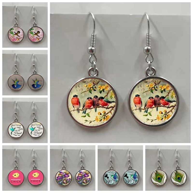 Женские винтажные серьги гвоздики в виде птиц|Серьги-гвоздики| |