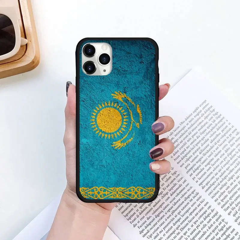 

Kazakhstan Flag Symbol Phone Case for iPhone 11 12 pro XS MAX 8 7 6 6S Plus X 5S SE 2020 XR Luxury brand shell funda coque