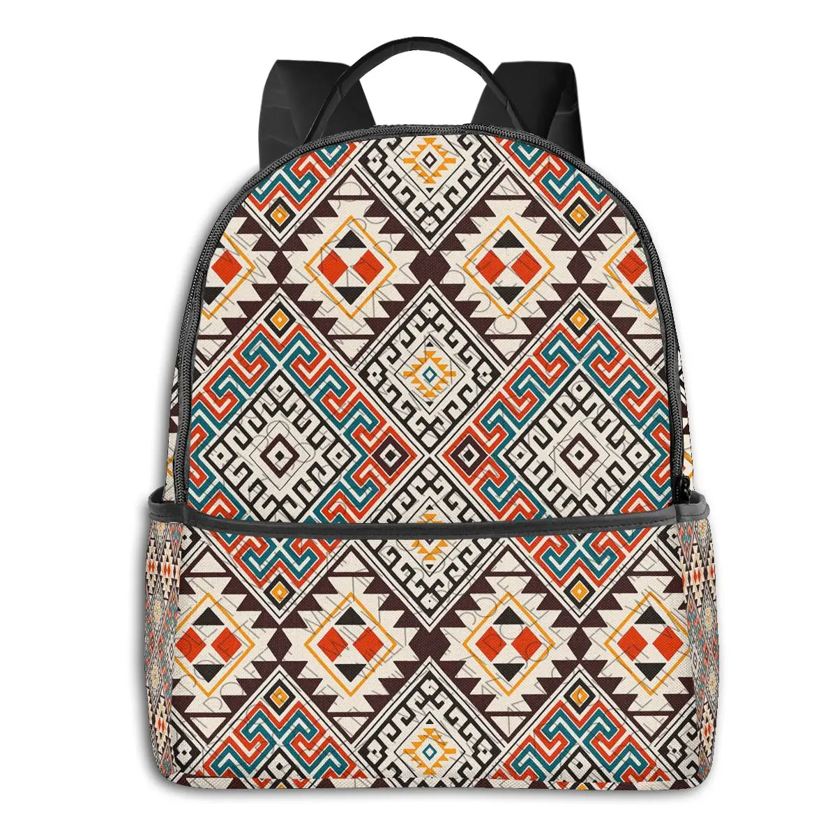 

Classic Aztec Print Backpack Fashion Rucksack for Teen Students School Bag Unique Student Bookbag