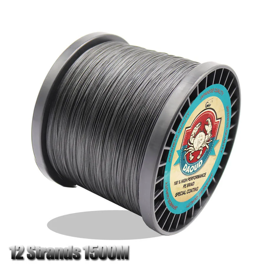 DAOUD 1500 м плетеной леской 12 нитей леска супер прочная японская филаментная нить 35
