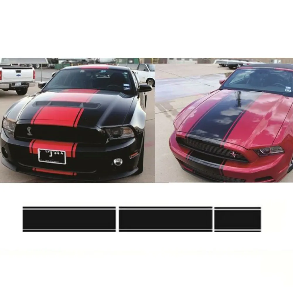Наклейки в полоску для Ford Mustang Rally Racing GTO Shelby GT 350 2005 2009 Eleanor|Наклейки на автомобиль| |
