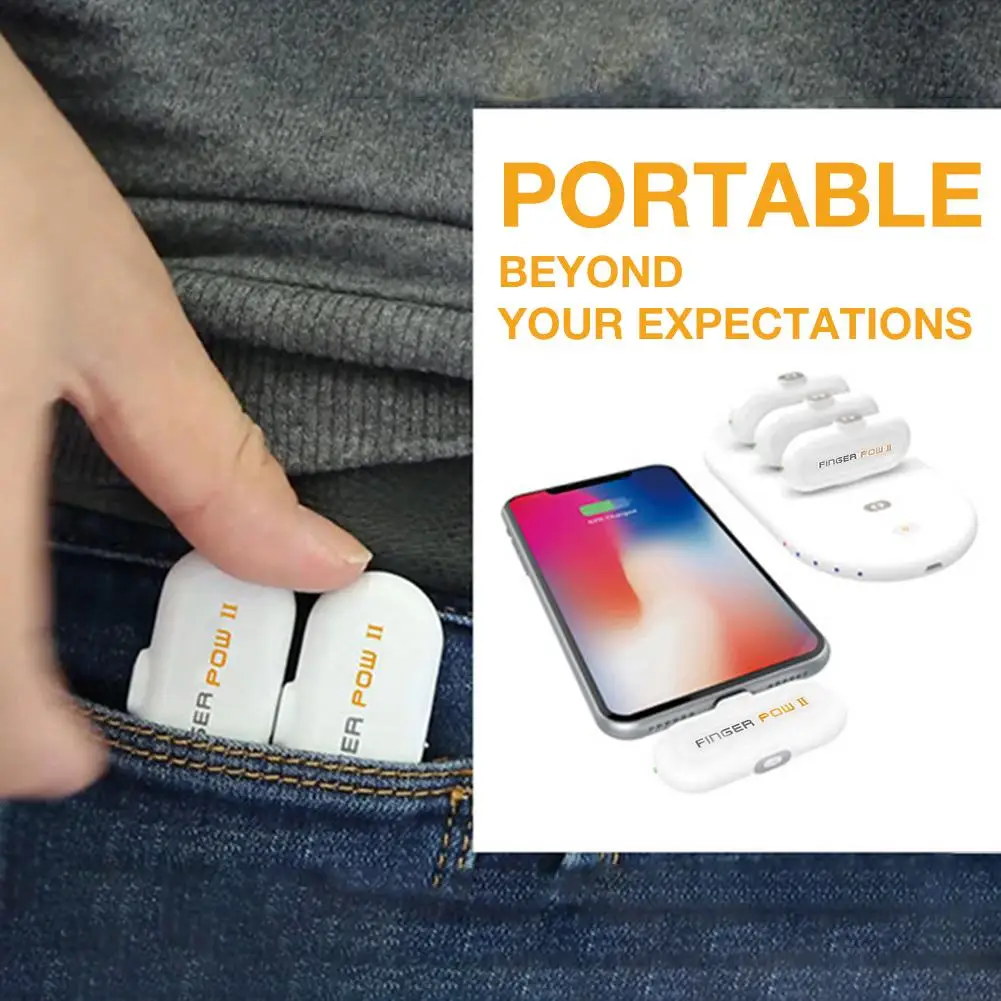 Магнитный внешний аккумулятор 1100 мА/ч для зарядки и быстрой внешних