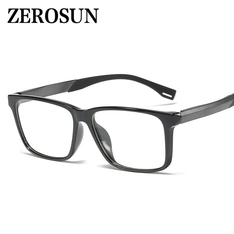 Zerosun TR90 очки оправа мужские черные прозрачные для мужчин по рецепту Близорукость