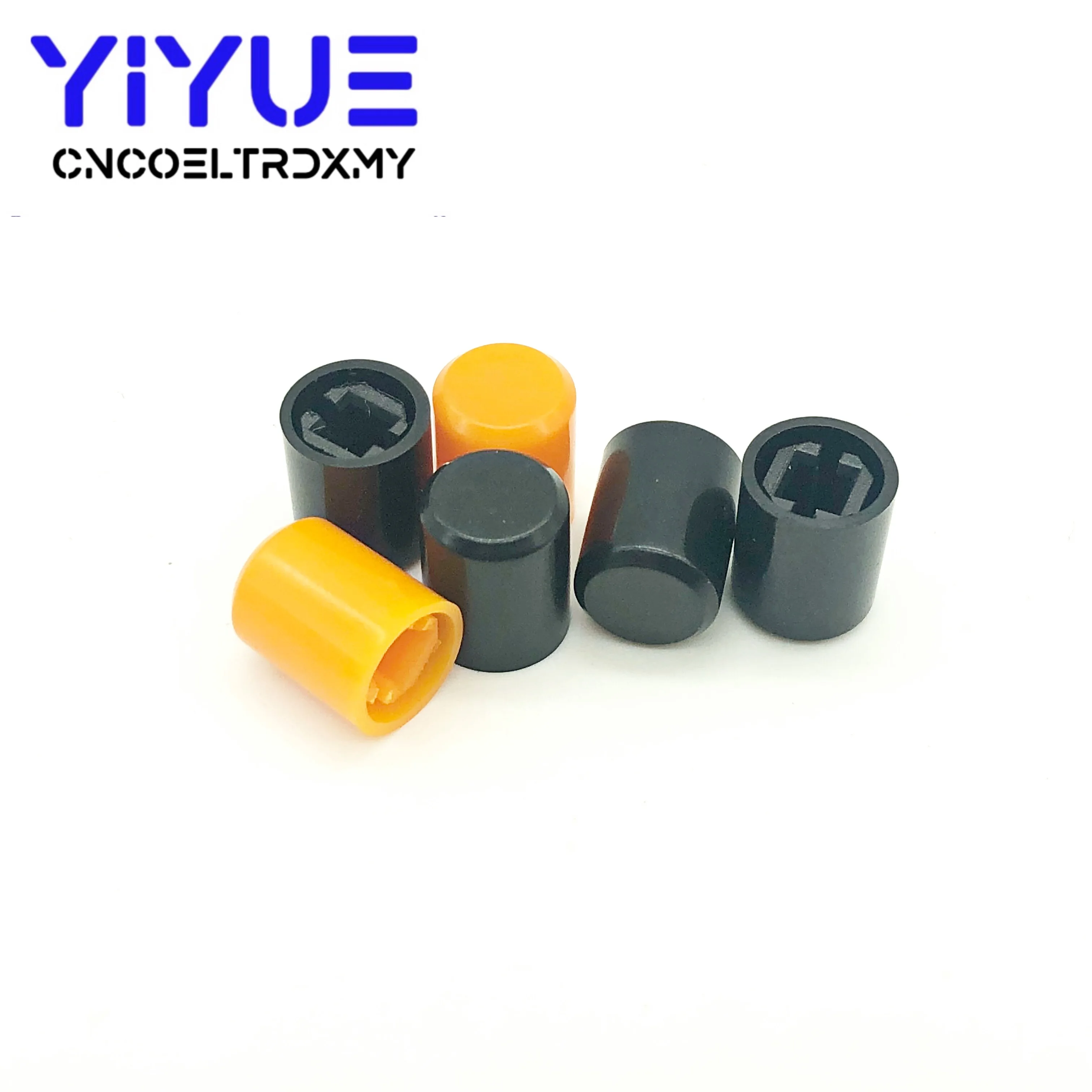 

20Pcs Plastic Cap PS-22F03 Push Button Switch Lid Cover A03 A11 direct key switch cap for button switch high 10MM Orange Black