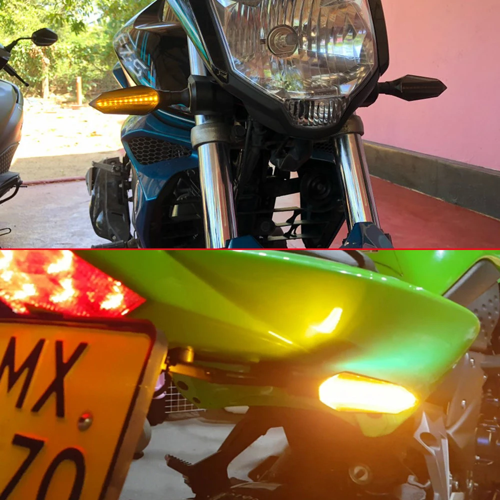 Motorcycle LED Universal Flowing Blinker Light Waterproof Turn Signals For Yamaha WR 250X 450 SEROW 225 250 TTR 125 600 | Автомобили и