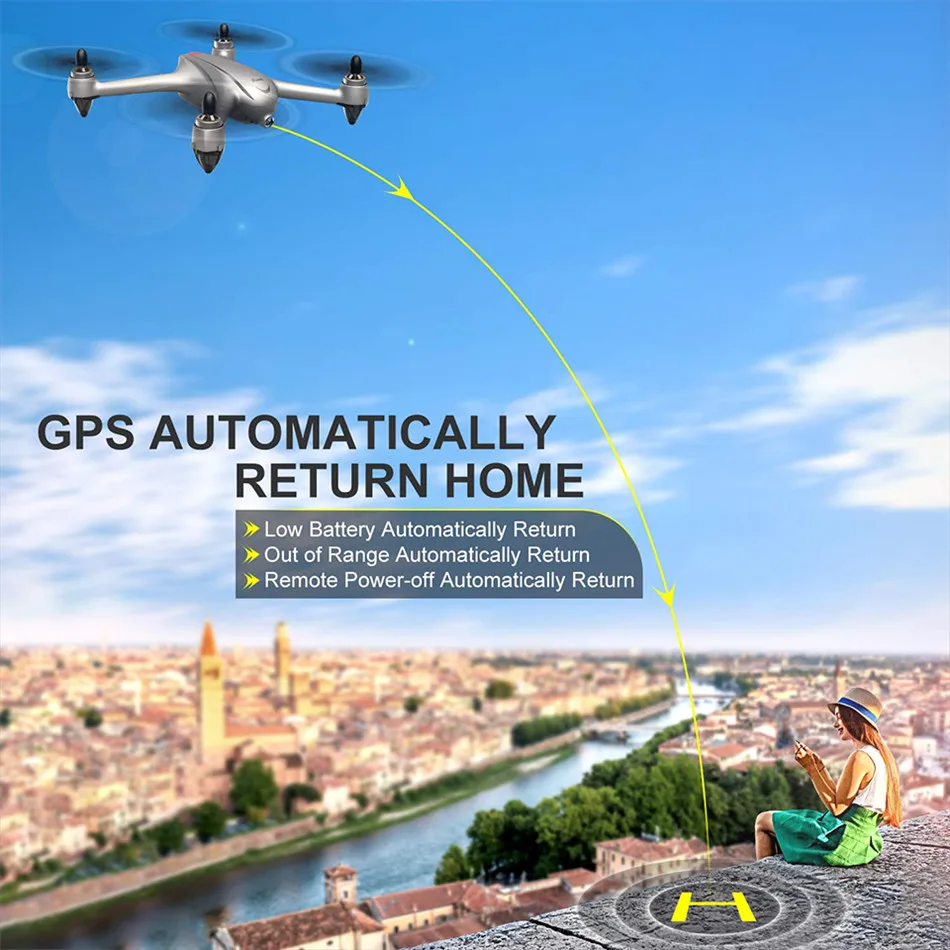 Potensic D80 FPV Дрон с 1080P 2K Камера 5G Wi Fi HD видео в режиме реального времени GPS