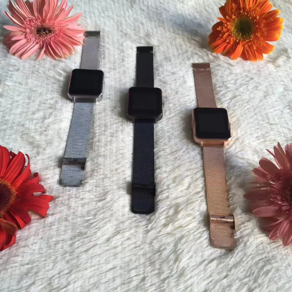 Z60 Смарт-часы Bluetooth камера Поддержка SIM/TF карты часы из нержавеющей стали шагомер