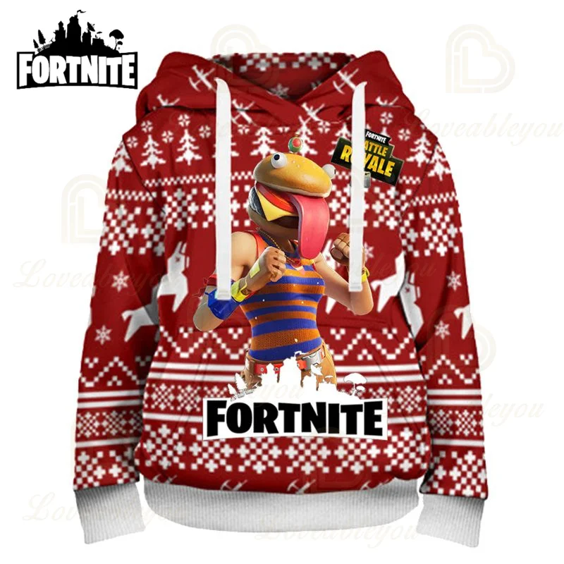 

Christmas 3D Fortnite Hoodies Kids Adult Sweatshirts Men Women Funny Hoodies Autumn Long Sleeve Warm Festival Hoodie Top