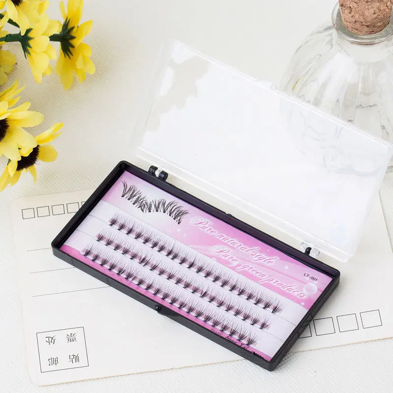 60 шт. 3D накладные ресницы ручная работа мягкие отдельные 6/8/10/12/14 мм макияж