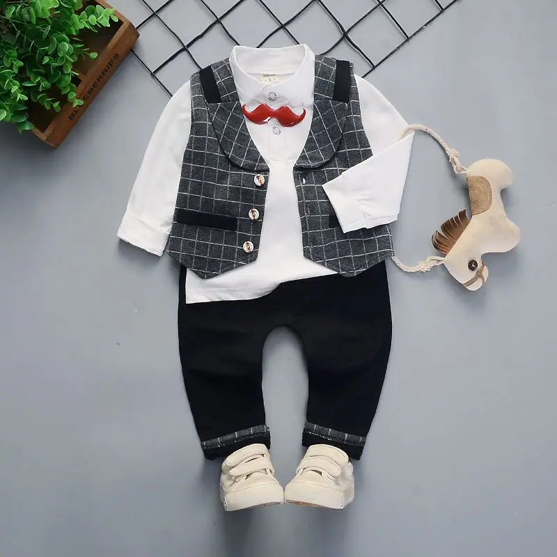 3 шт. детский хлопковый комбинезон на пуговицах |