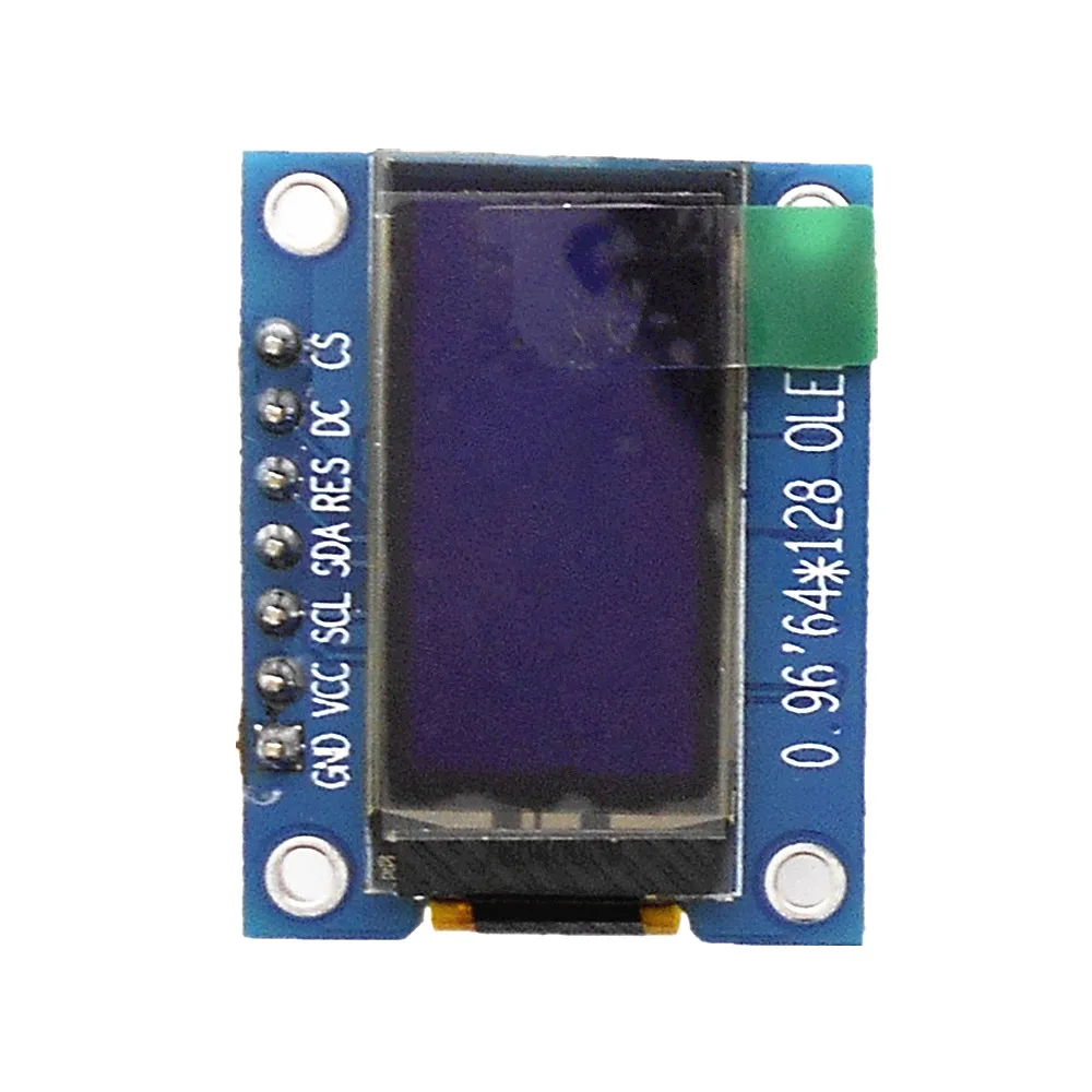 Модуль SPI / I2C 0 96 дюйма белый OLED-дисплей 7-контактный 64*128 OLED-экран SH1107 с платой QT1107P01A