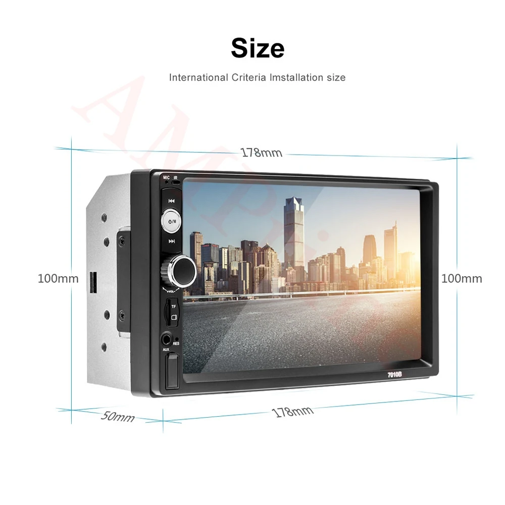 

Universal Car Multimedia Player 7" HD Auto Radio Touch Screen Bluetooth MP5 Player 2 Din Audio Stereo Support Rear View Camera