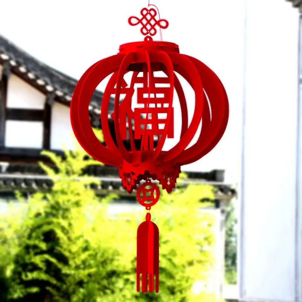 Lantern Fu Character Chinese New Year Palaces Kit Red Lanterns Practical Package | Дом и сад
