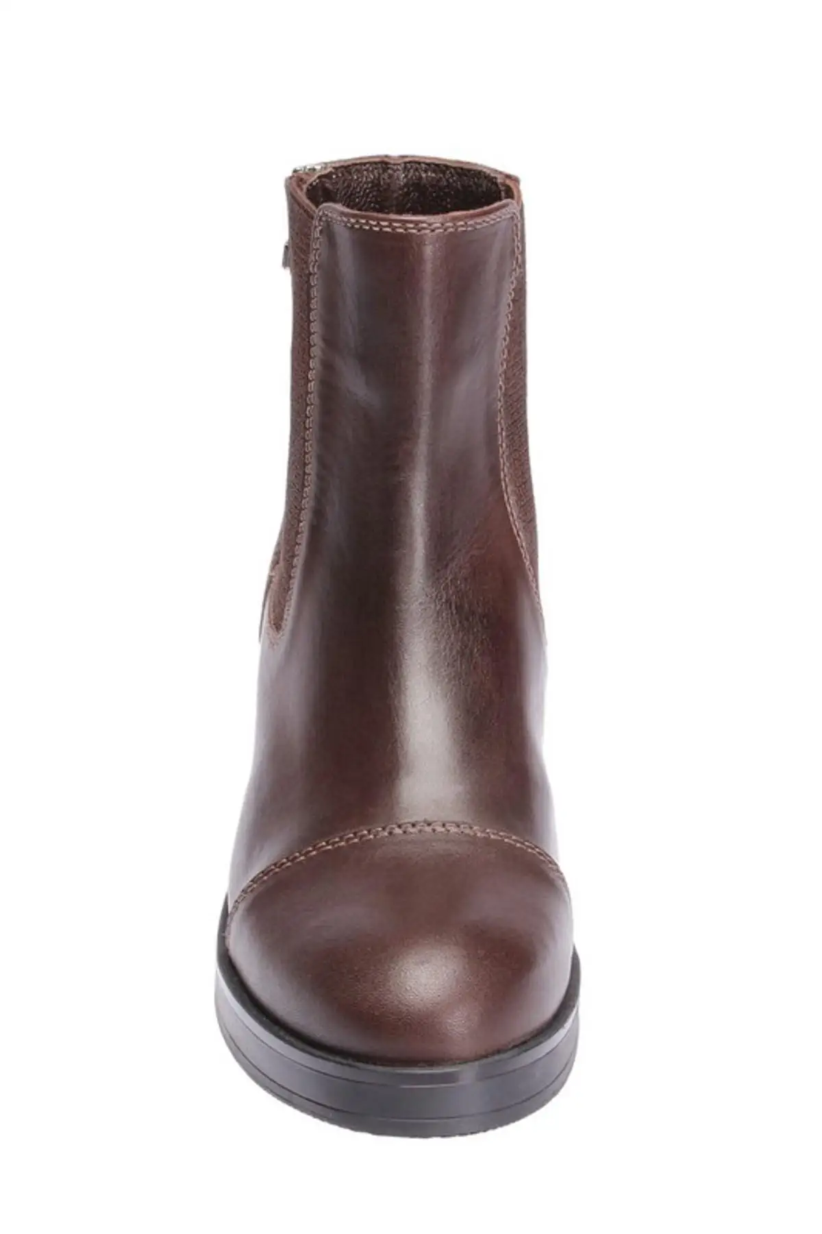 Женские ботинки из натуральной кожи с жемчугом цвет коричневый коллекция 120130000083