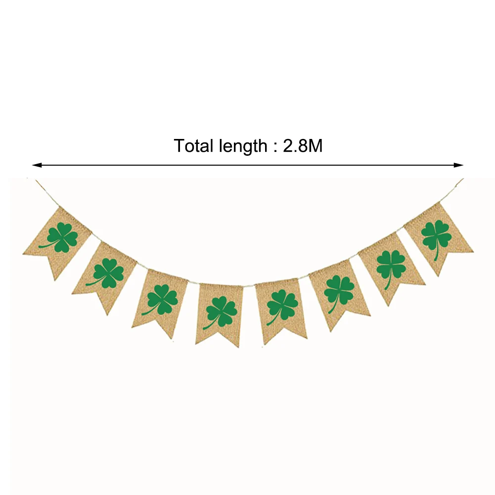 2 зеленый узор удача День Святого Патрика баннеры 250 см 280 ирландская Мешковина