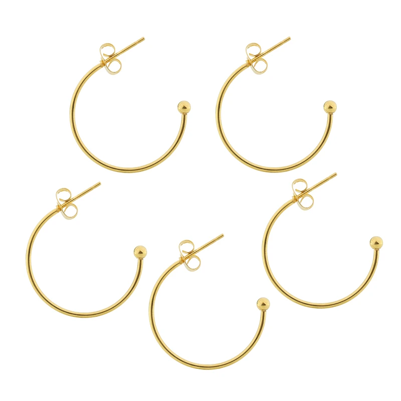 

6pcs C-shaped Ear Hook Earring Stainless Steel Pendant Earrings Accessories DIY Ear Pin Handmade Earring Jewelry Making Findings