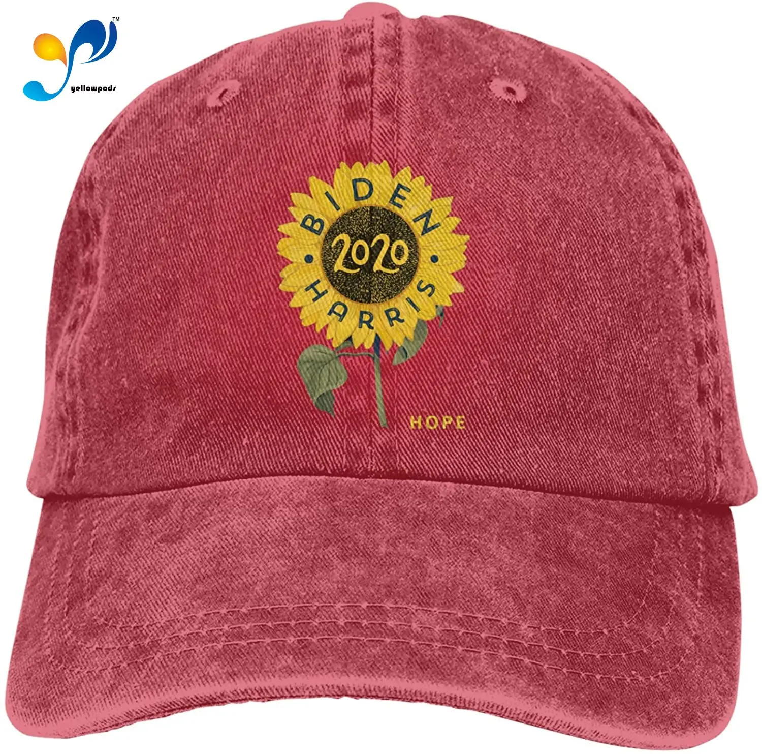

Biden Harris 2020 Sunflower Hope Hat Vintage Denim Baseball Caps Cotton Dad Hat Adjustable Sandwich Hat Unisex