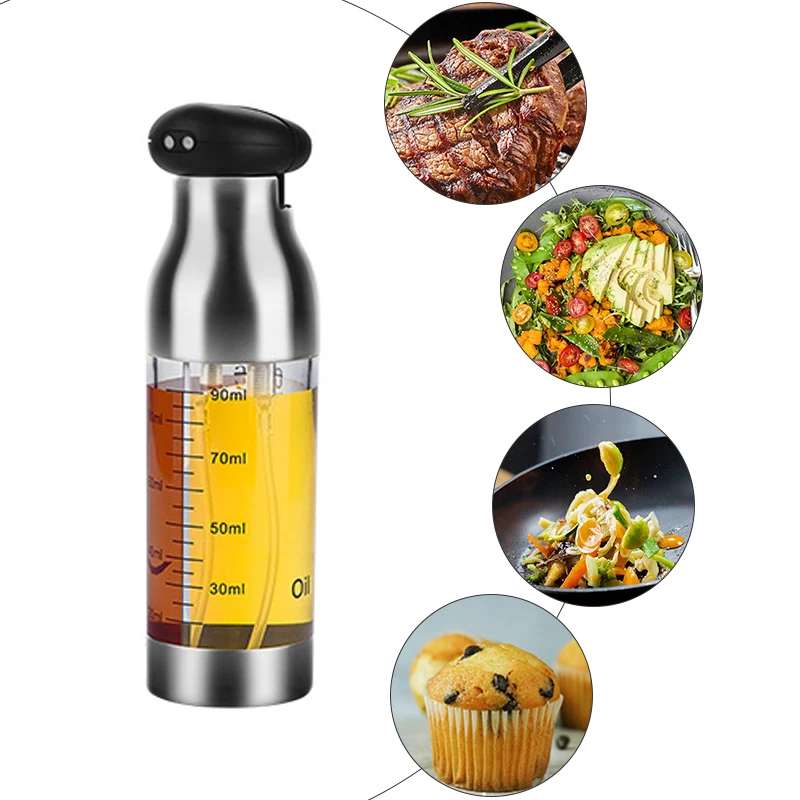 

Stainless Steel Oil Sprayer Anti-leaking Vinegar Soy Sauce Bottle Dispenser for BBQ Baking kitchen tools