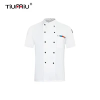 new fashion chef jacket kitchen hotel restaurant uniforms shirt cook waiter uniform hat apron bakery food service chef shirt