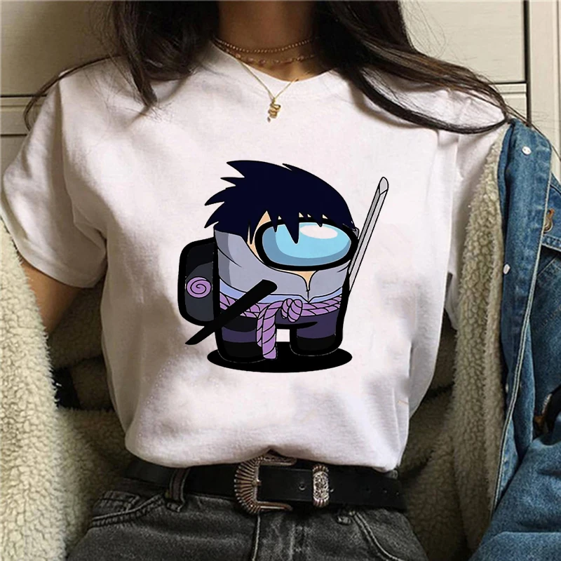 

Video Game Among Us T-shirt Women Kawaii Summer Tosp Cartoon Graphic Tees Funny Harajuku T-shirt Female Streetwear