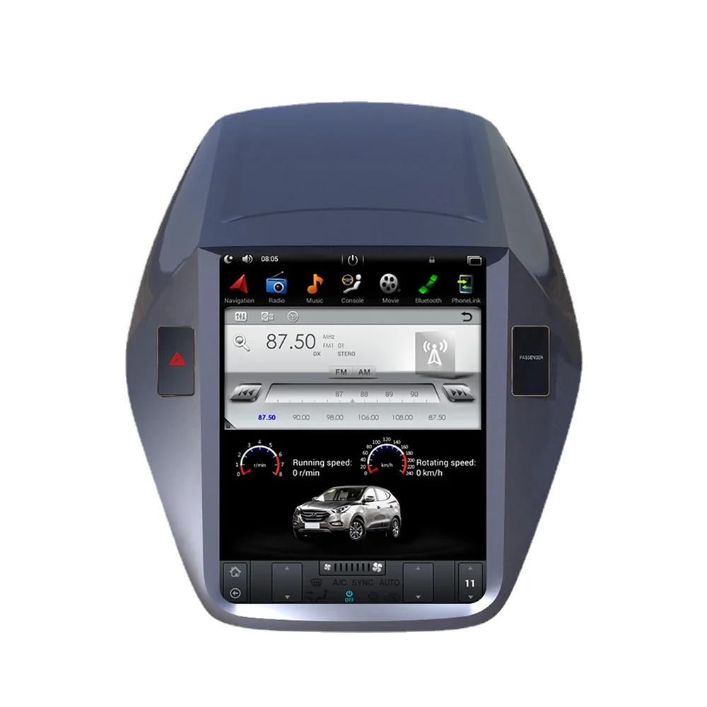 Автомобильный GPS-навигатор 10 4 &quotв стиле Tesla на Android для HYUNDAI TUCSON IX35/TUCSON 2009-2014