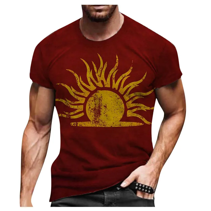 

3d printed T-shirt men's summer casual short-sleeved shirt O-neck T-shirt men's streetwear shirt 2021