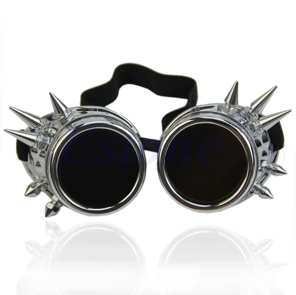 

Vintage Victorian Gothic Cosplay Rivet Steampunk Goggles Glasses Welding Punk C63D