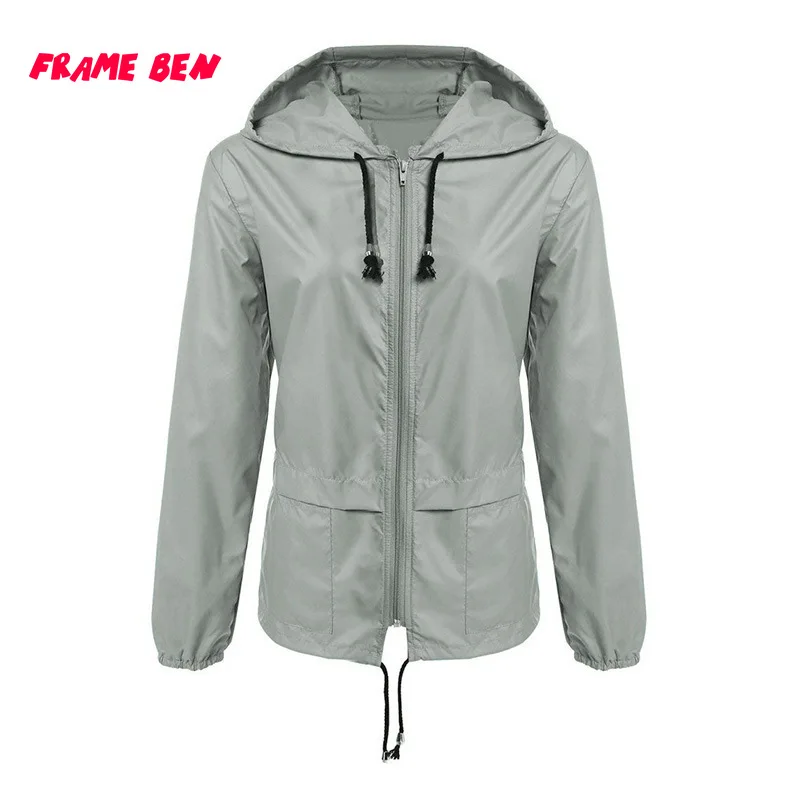 Женская Осенняя куртка с капюшоном на молнии | одежда