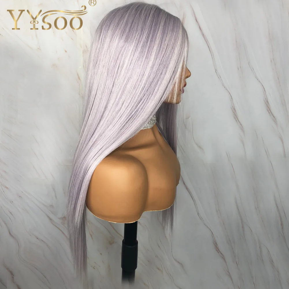 Парик YYsoo для женщин Длинные шелковистые прямые японские искусственные