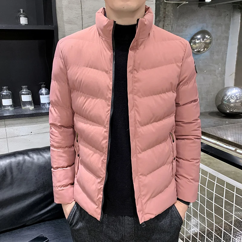 Мужская стеганая куртка на осень и зиму новинка 2020 Корейская с воротником