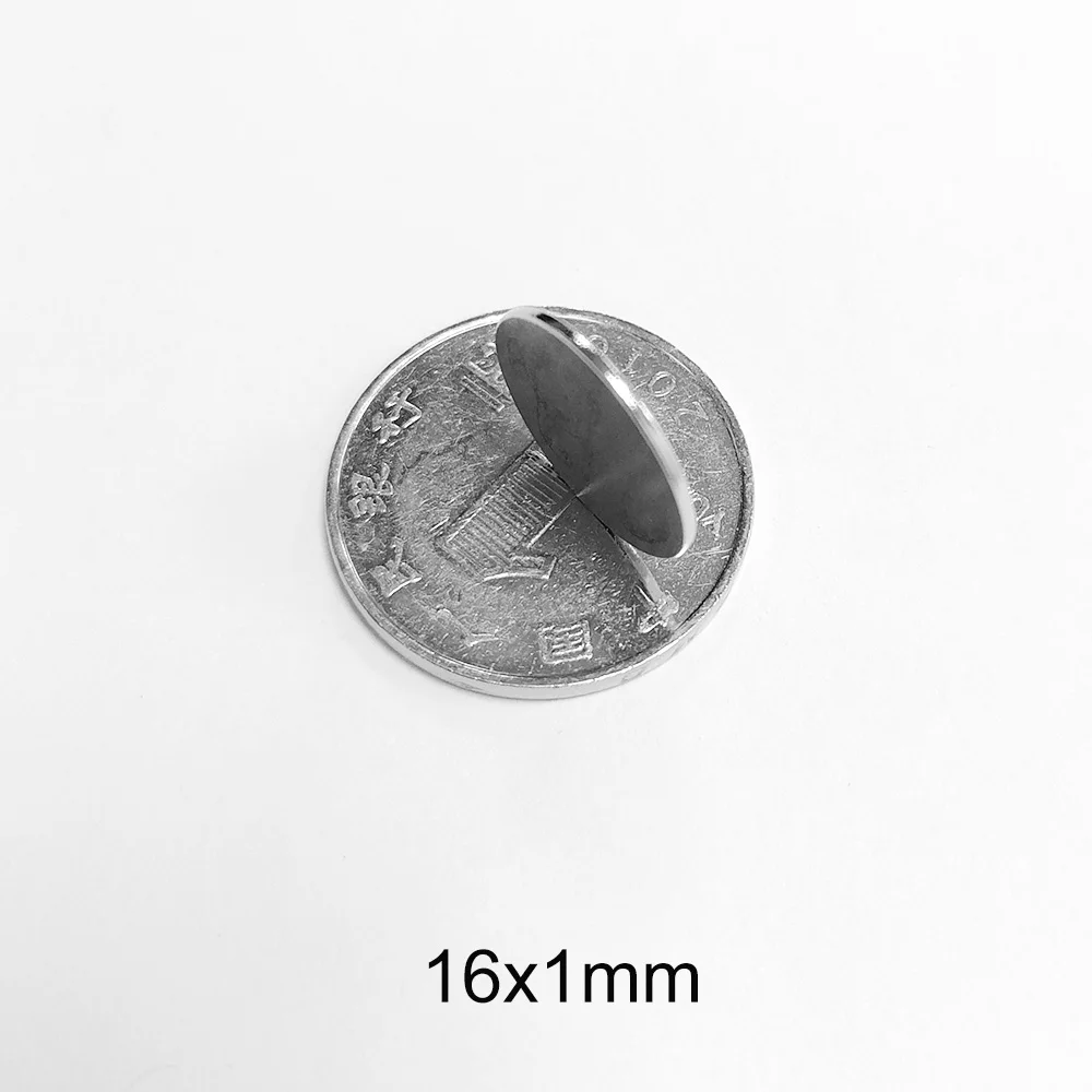 

10~300PCS16x1 mm Thin Rare Earth Magnets Disc 16x1mm Small Round Strong Magnet 16mmx1mm Permanent Neodymium Magnet 16*1 mm N35